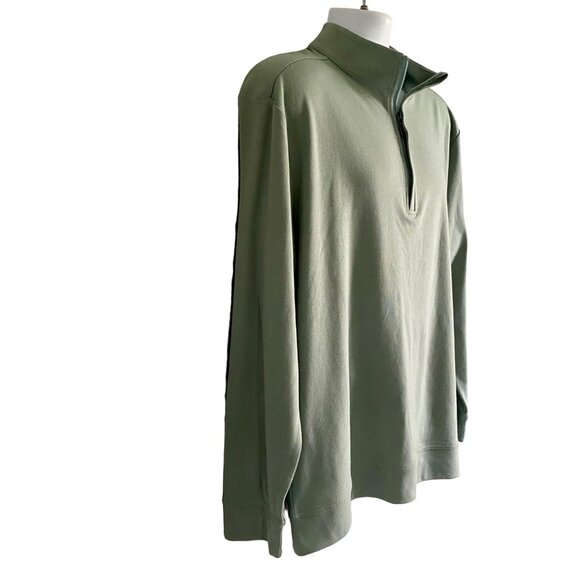 Tackle & Tides 1/4 Zip Long Sleeve Pullover Top Men's Large Green NEW - Picture 4 of 8